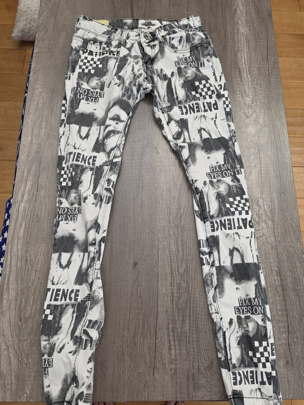 Machine Black and White Skinny Jeans